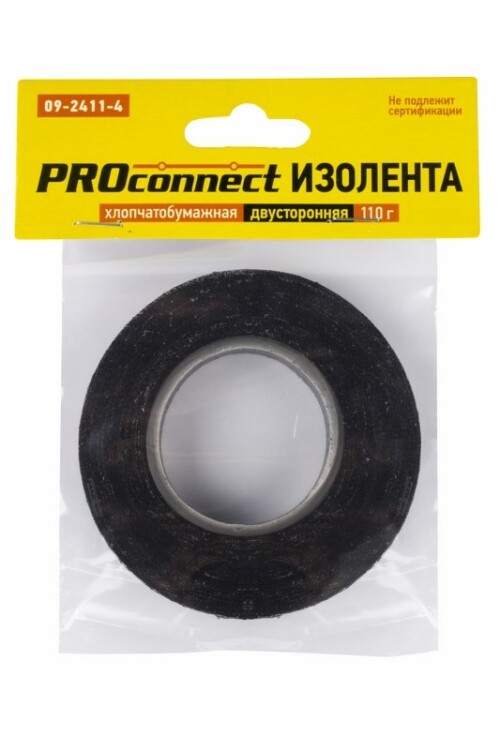 Изолента ХБ PROconnect 18 х 0,35 мм, (ролик 16,4 м/110 г) (2-ПОЛ) | 09-2411-4 | PROconnect