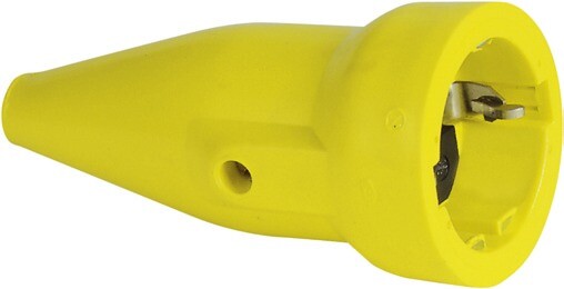 Розетка ПВХ 16A, 2P+E, 250V, (желтый) | 1478050 | ABL Sursum