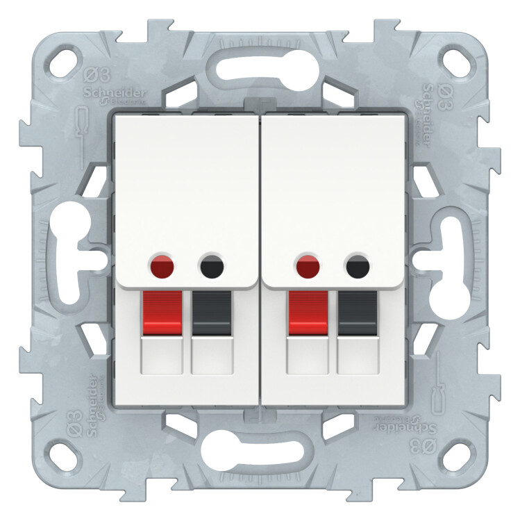 UNICA NEW Белый АУДИОрозетка двойная | NU548918 | Schneider Electric