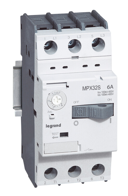 Автоматический выключатель для защиты электродвигателей MPX3 T32S 8A 100kA | 417309 | Legrand
