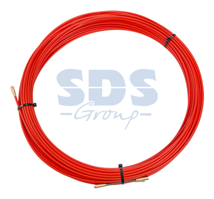 Протяжка кабельная (мини УЗК в бухте), стеклопруток, d=3,5 мм, 25 м красная | 47-1025 | REXANT