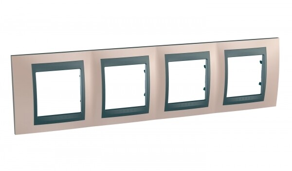 Unica TOP Оникс/Графит Рамка 4-ая | MGU66.008.296 | Schneider Electric