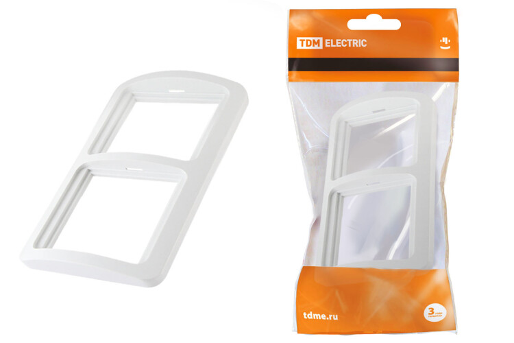 Рамка 2-ая горизонтальная белая "Валдай" | SQ1804-0017 | TDM