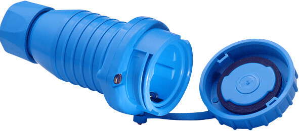 Розетка кабельная с крышкой и байонетным замком IP68, 16A, 2P+E, 250V, цвет синий | 1976850 | ABL Sursum