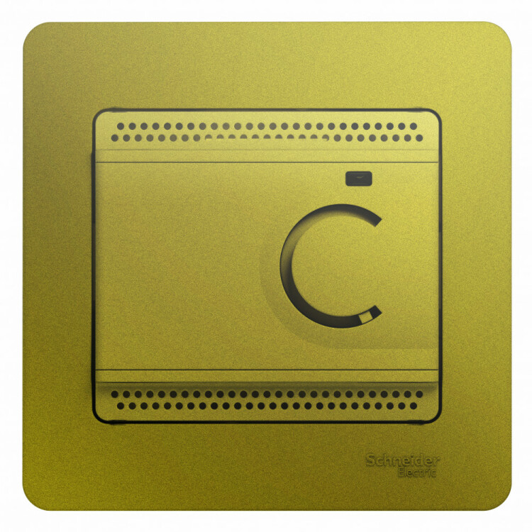 Glossa Фисташковый Термостат электронный теплогопола с датч, от +5 до +50°C,10A (в сборе) | GSL001038 | Schneider Electric