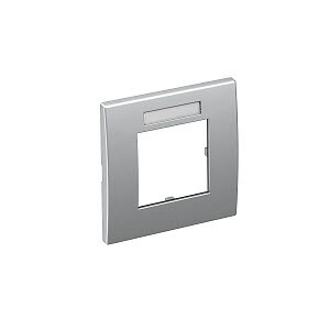 Рамка одинарная Modul45 (с полем д/маркировки.,горизонт.,84x84 мм,серебристый) (AR45-BF1 AL) | 6119336 | OBO Bettermann