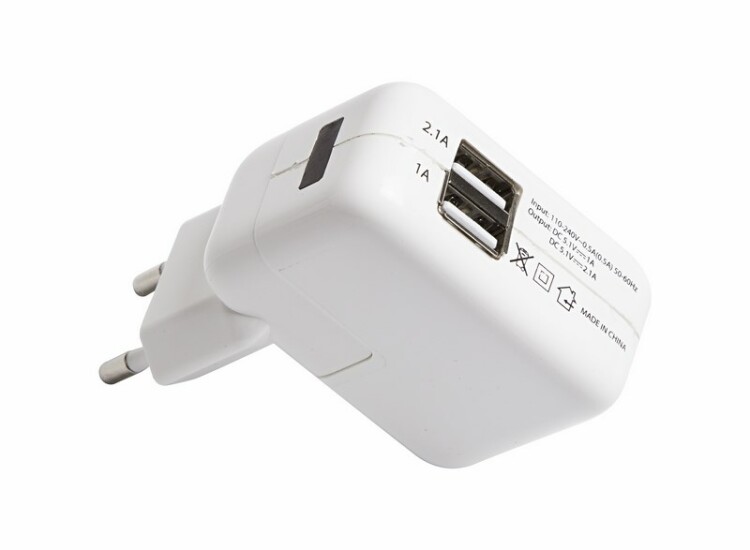 Сетевое зарядное устройство 2xUSB, переходник+адаптер (СЗУ) (5 V, 2100 mA+1000 mA) | 18-1187 | REXANT