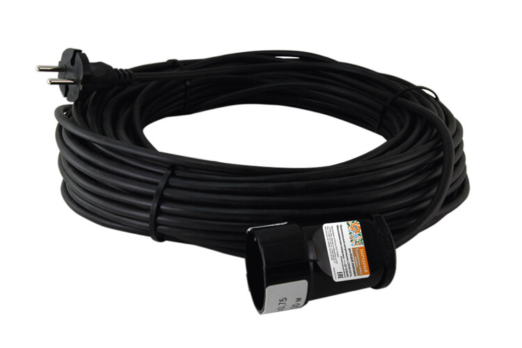 Удлинитель-шнур силовой народный ПВС 1300 Вт б/з, 30м, штепс. гнездо | SQ1307-0203 | TDM