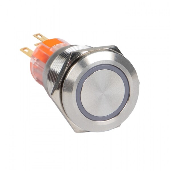 Кнопка S-Pro67 19 мм с фикс. с оранжевой подсв. 24В PROxima | s-pro67-232 | EKF