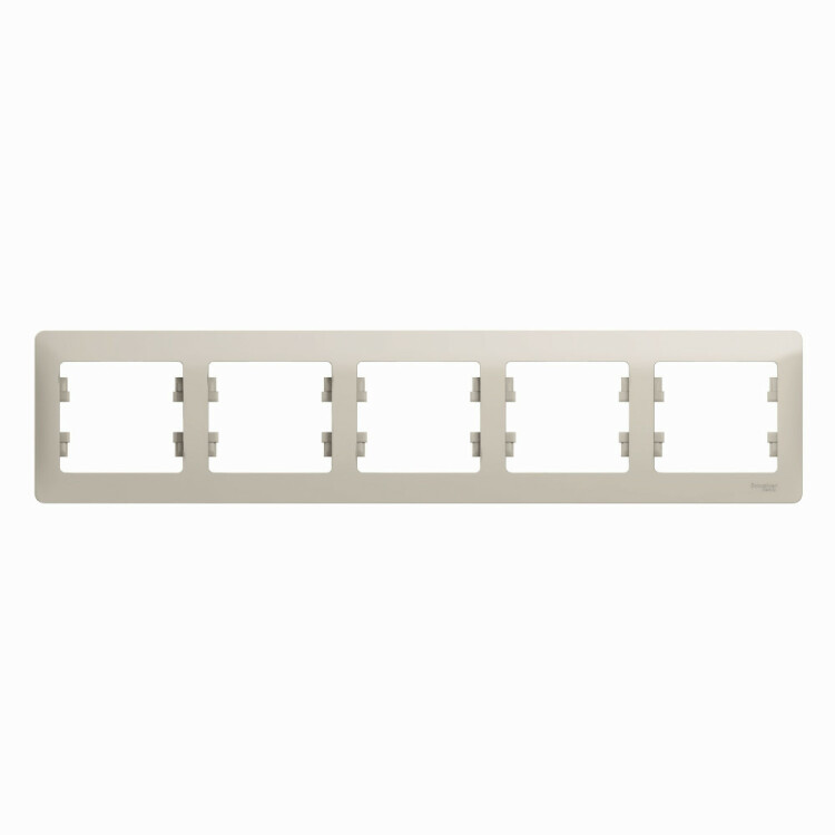 Glossa Молочный Рамка 5-ая, горизонтальная | GSL000905 | Schneider Electric
