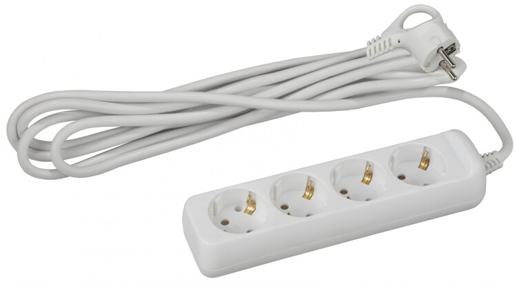 Удлинитель UX-4e-3m c заземл, 3х0,75мм2, 4гн, 3м (20/600) |Б0023160 | ЭРА