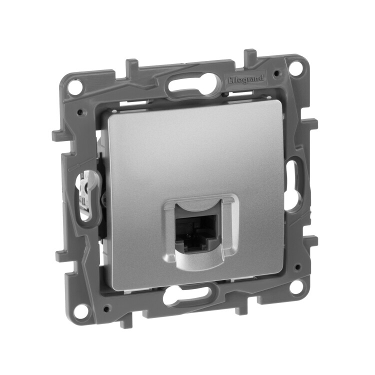 Etika Алюминий Розетка комп (RJ45) 6 кат. UTP | 672453 | Legrand