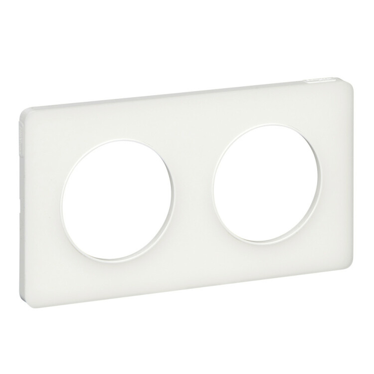Odace Прозрачный Матовый Белый Рамка 2-ая | S52P804R | Schneider Electric