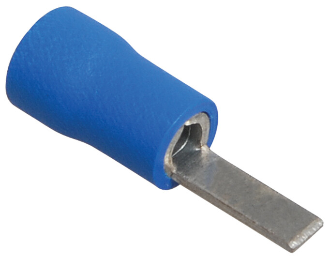 Наконечник плоский штыревой НпИш 1,5-2,5 синий (100шт) | UNL30-L19-A19 | IEK