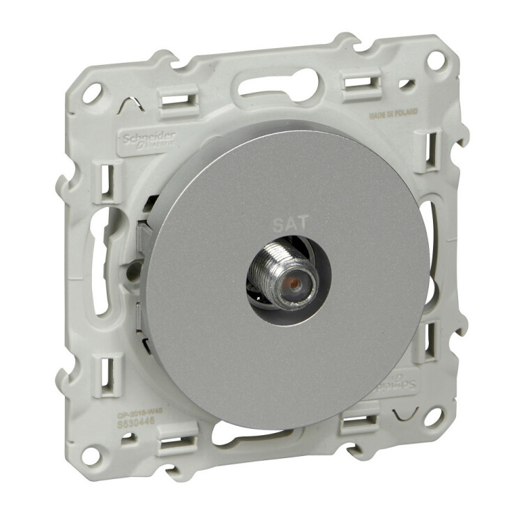 Odace Алюминий Розетка ТV/SAT | S53R446 | Schneider Electric