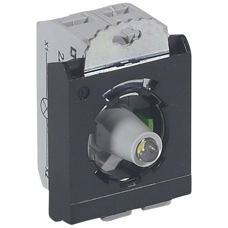 Комплектующий блок для кнопок - Osmoz - для комплектации - с подсветкой - под винт - 24В~/= - НО - белый - 3 поста | 023000 | Legrand