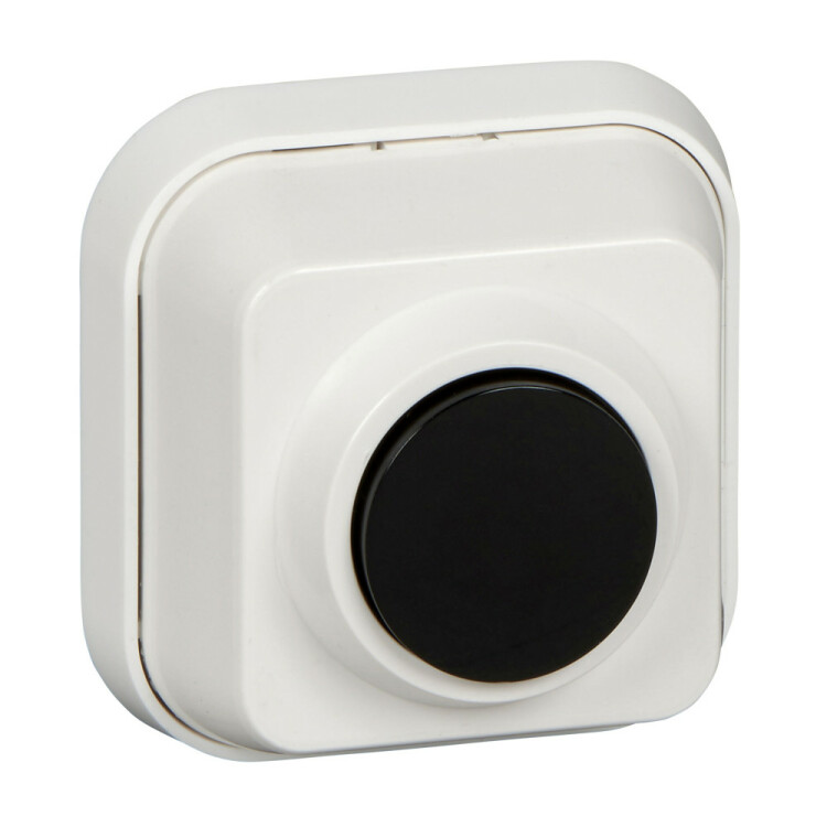 Прима Выключатель наружный кнопочный с монтажной пластиной Белый | A10-4-011M | Schneider Electric