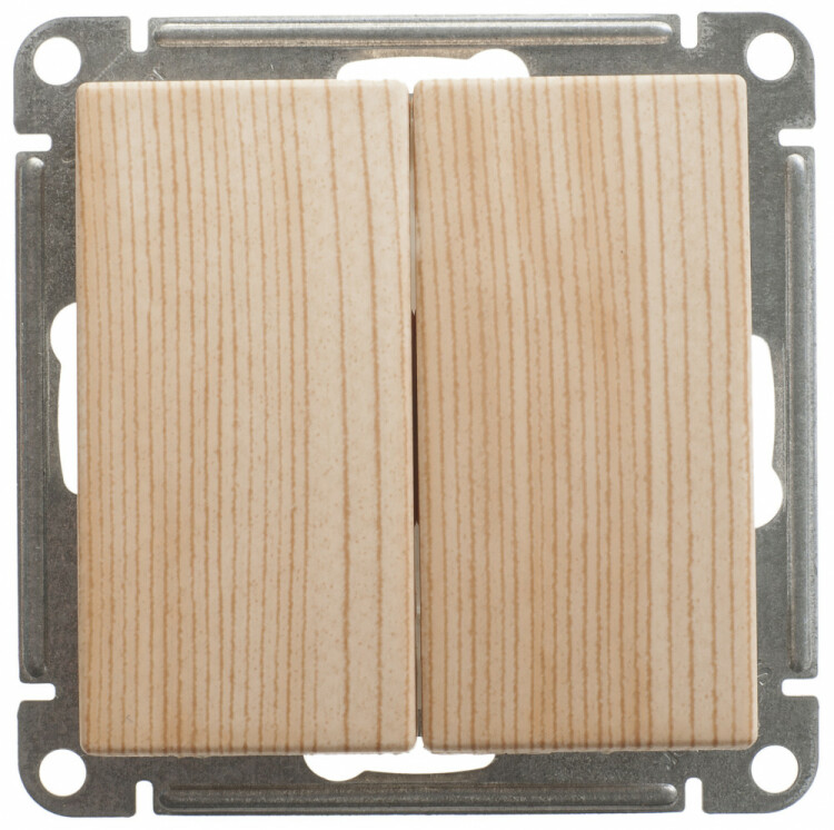 Wessen 59 Сосна Выключатель 2-клавишный, 10АХ | VS510-252-7-86 | Schneider Electric