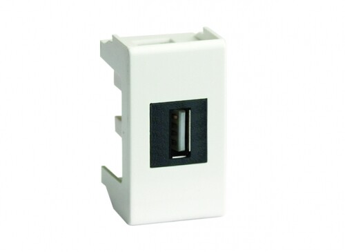 USB 2.0 розетка, Viva, белая, 1 мод. | 42018 | DKC