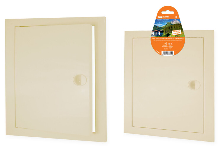 Люк ревизионный с ручкой 300х300, слоновая кость | SQ1807-0434 | TDM