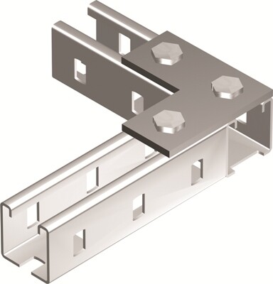 Пластина соединительная L-обр., длина 90х90 мм, 3отв., горячеоцинкованная | BMD1021HDZ | DKC
