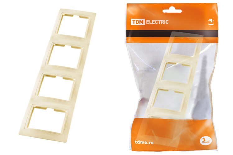 Рамка 4-х постовая вертикальная сл. кость "Таймыр" | SQ1814-0129 | TDM