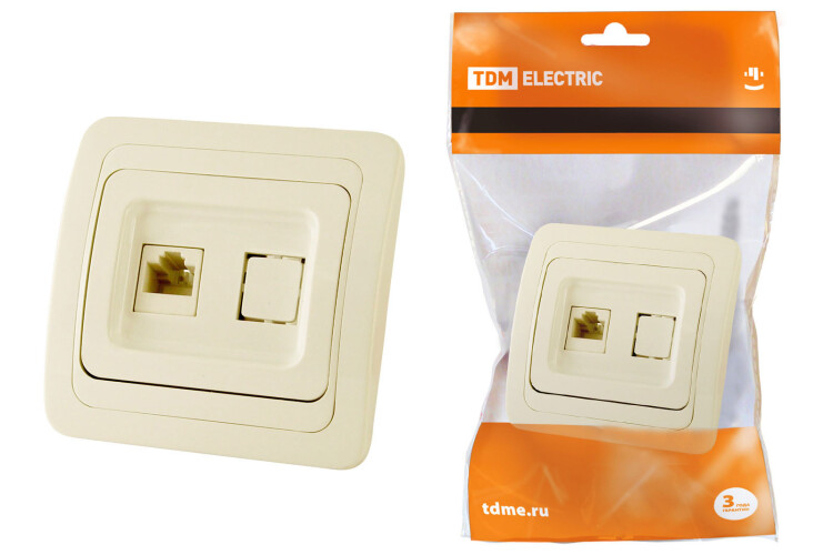 Розетка компьютерная RJ-45 сл. кость "Валдай" | SQ1804-0113 | TDM