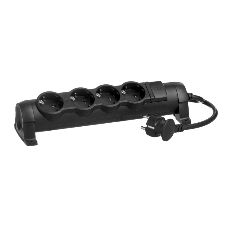 Удлин. 4X2К+З 1,5м комф. чер | 694604 | Legrand