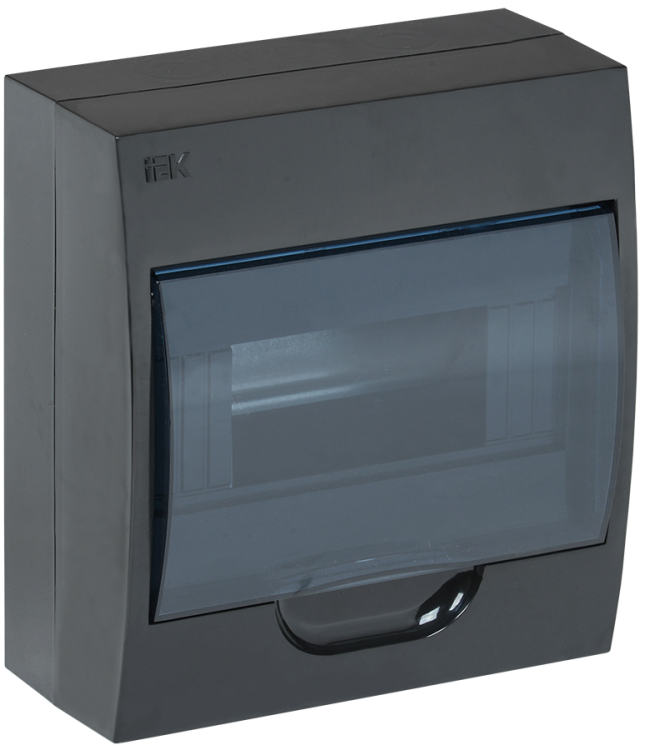 Корпус модульный пл. нав. ЩРН-П-8 черный IP41 | MKP12-N-08-41-K02 | IEK