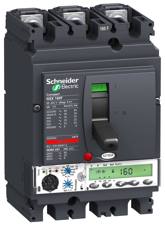 3П3Т АВТ. ВЫКЛ. MICR. 5.2A 160A NSX160N | LV430890 | Schneider Electric