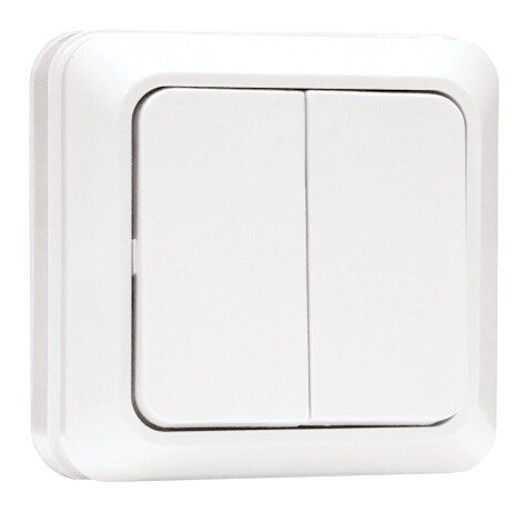Рим Выключатель 2-клавишный 10А белый EKF | ENV10-023-10 | EKF