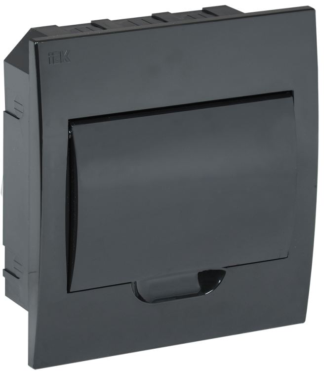Корпус модульный пл. встр. ЩРВ-П-8 черный черн. дв. IP41 | MKP13-V-08-41-K02 | IEK