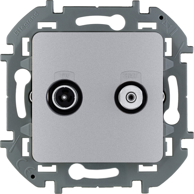 Розетка TV/SAT "звезда" Inspiria алюминий | 673882 | Legrand