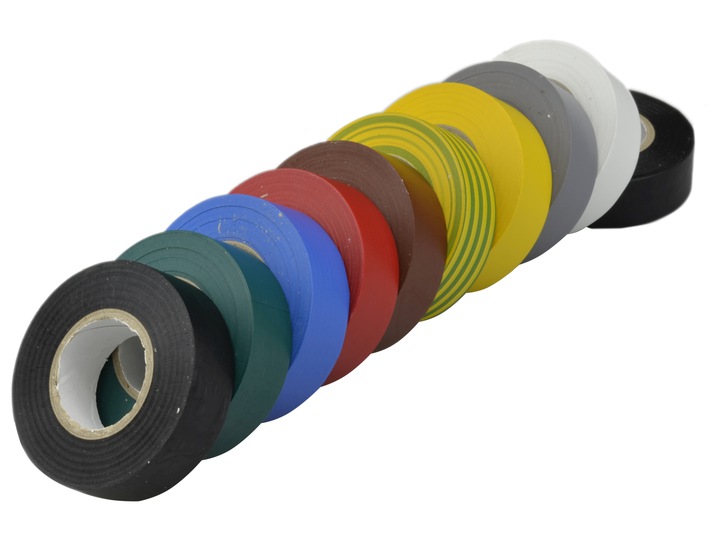 Изоляционная лента 0,13*15мм, 100 м., комплект 10 штук, мультиколор | 39289 | STEKKER
