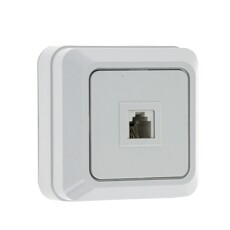 Розетка Phone 1-мест. бел. Рим EKF PROxima | ENT01-034-10 | EKF