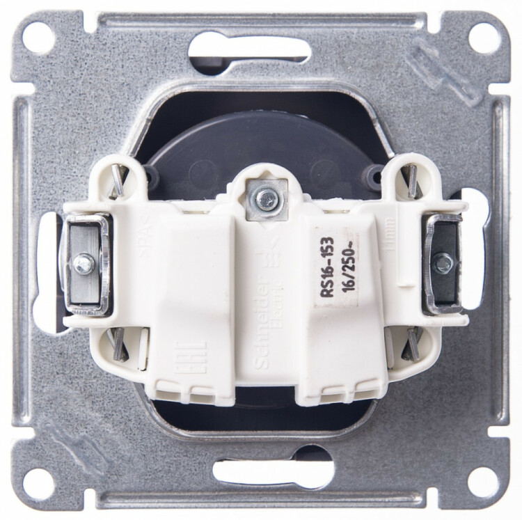 Wessen 59 Черный бархат Розетка б/з без шторок, 16А | RS16-153-6-86 | Schneider Electric