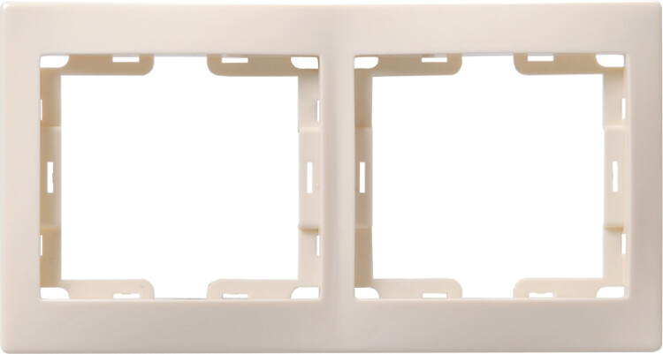 РГ-2-ККм Рамка 2местн. горизонт. КВАРТА (кремовый) | EMK20-K33-DM | IEK