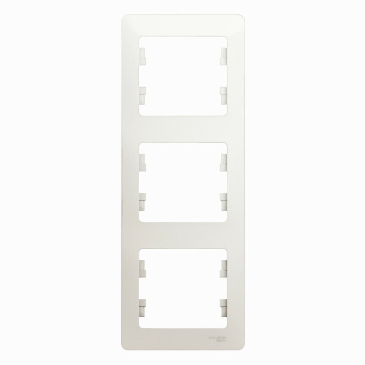 Glossa Перламутр Рамка 3-ая, вертикальная | GSL000607 | Schneider Electric