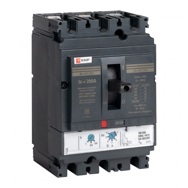 Автоматический выключатель ВА-99C (Compact NS) 250/200А 3P 45кА EKF PROxima | mccb99C-250-200 | EKF