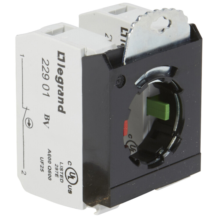 Комплектующий блок для кнопок - Osmoz - для компл. - без подсветки - под винт - НО+НЗ+3-постовой монтажный адаптер | 022976 | Legrand