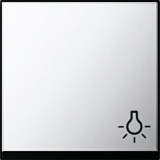 Клавиша одинарная перекидная для выкл-ля/кнопки символ «свет» металл хром матовая IP20 Gira ClassiX | 0285605 | GIRA