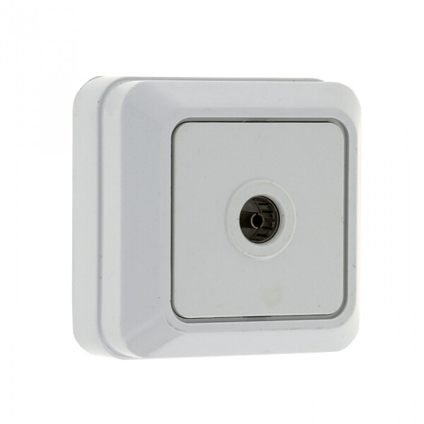 Розетка TV 1-мест. 75Ом 5-862МГц бел. Рим EKF PROxima | ENA00-027-10 | EKF