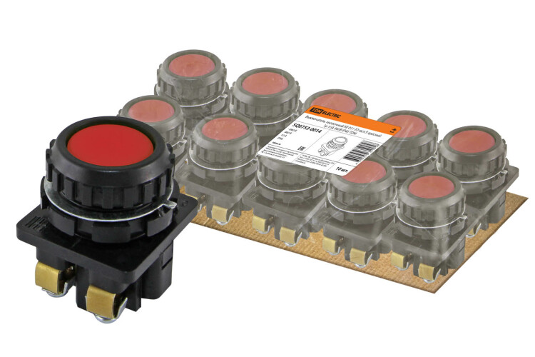 Выключатель кнопочный КЕ 011-У2-исп.5 красный 1р 10A 660B IP40 | SQ0753-0014 | TDM