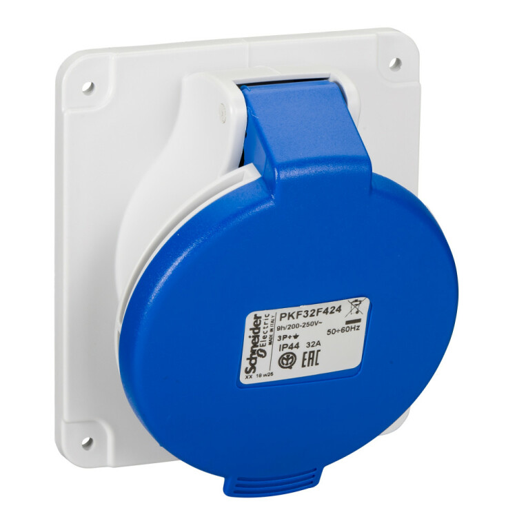 ПАНЕЛ РОЗ УГЛ ВИНТ 32А 3P-E 200-250 IP44 | PKF32F424 | Schneider Electric