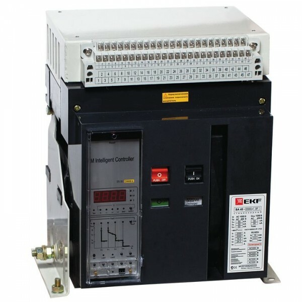 Автоматический выключатель ВА-45 3200/2900А 3P 80кА стационарный EKF PROxima | mccb45-3200-2900 | EKF