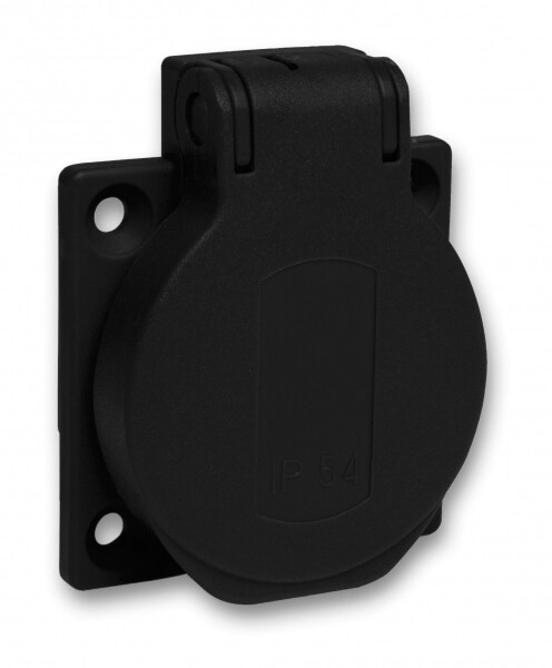 РОЗЕТКА ЧЕРНАЯ 10/16A 50Х50ММ IP54 ВИНТЫ СЗАДИ | PKS51N | Schneider Electric