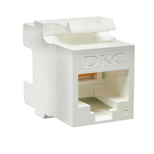 Модуль Keystone RJ45 CAT6 не экранированный, 180 градусов, белый | RNK6U180WH | DKC