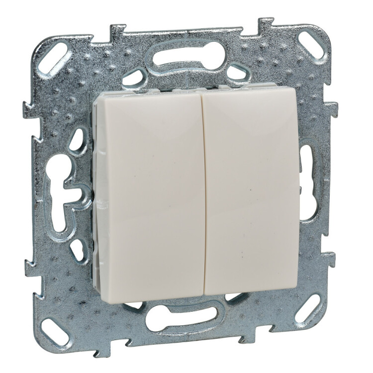 Unica Бежевый Выключатель 2-клавишный (сх.5) | MGU5.211.25ZD | Schneider Electric