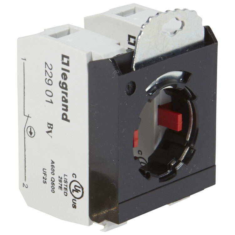 Комплектующий блок для кнопок - Osmoz - для комплектации - без подсветки - под винт - 2НЗ+3-постовой монтажный адаптер | 022973 | Legrand