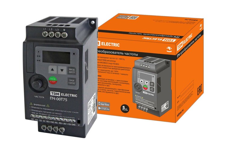 Преобразователь частоты ПЧ-00T75 380В 0,75кВт | SQ0749-0004 | TDM